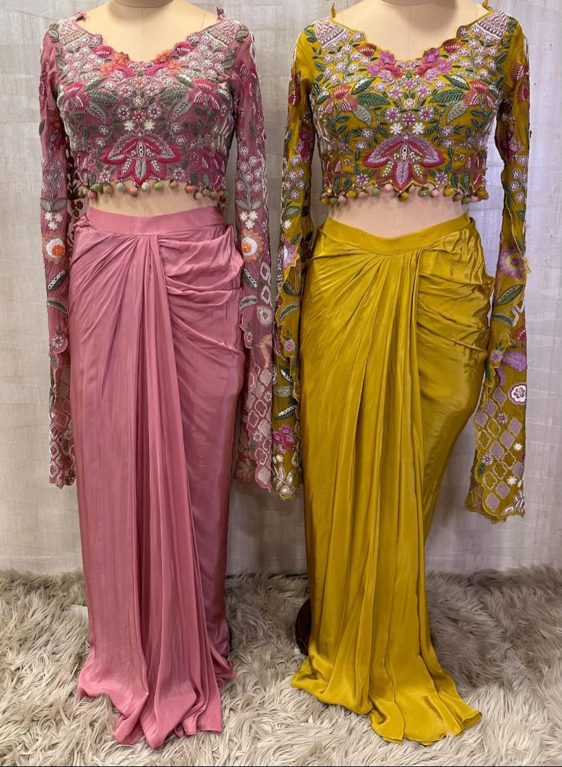 Handwork & Machinework on Blouse and Cape