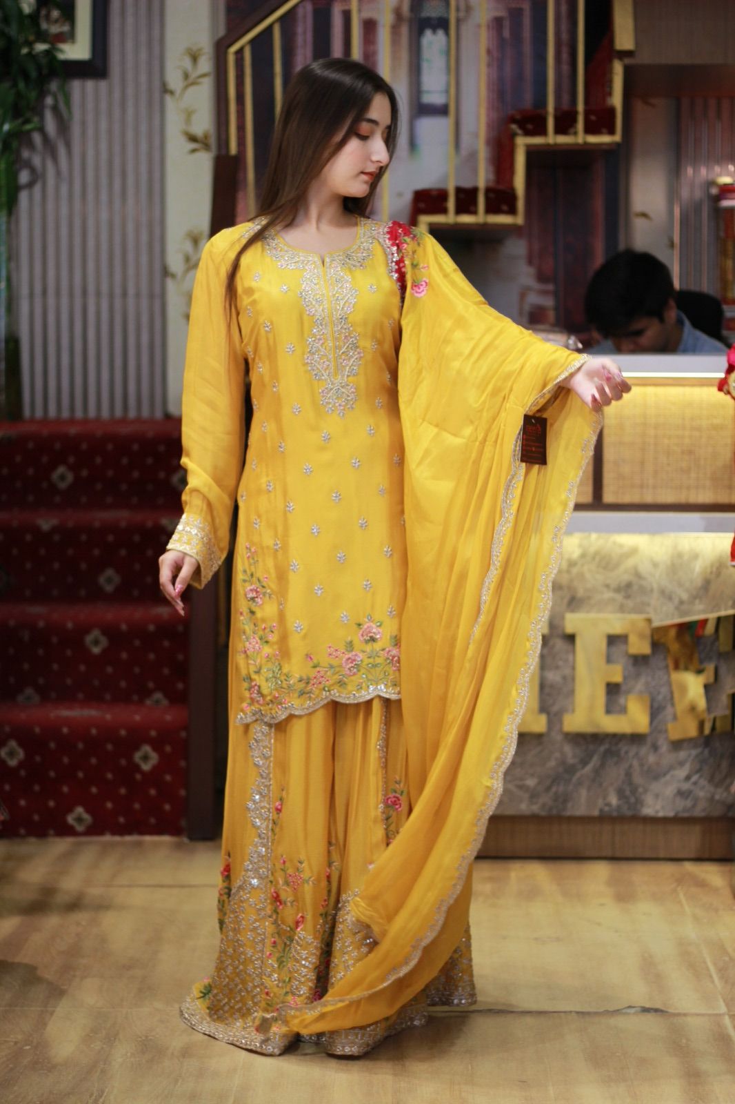Yellow Sharara Set