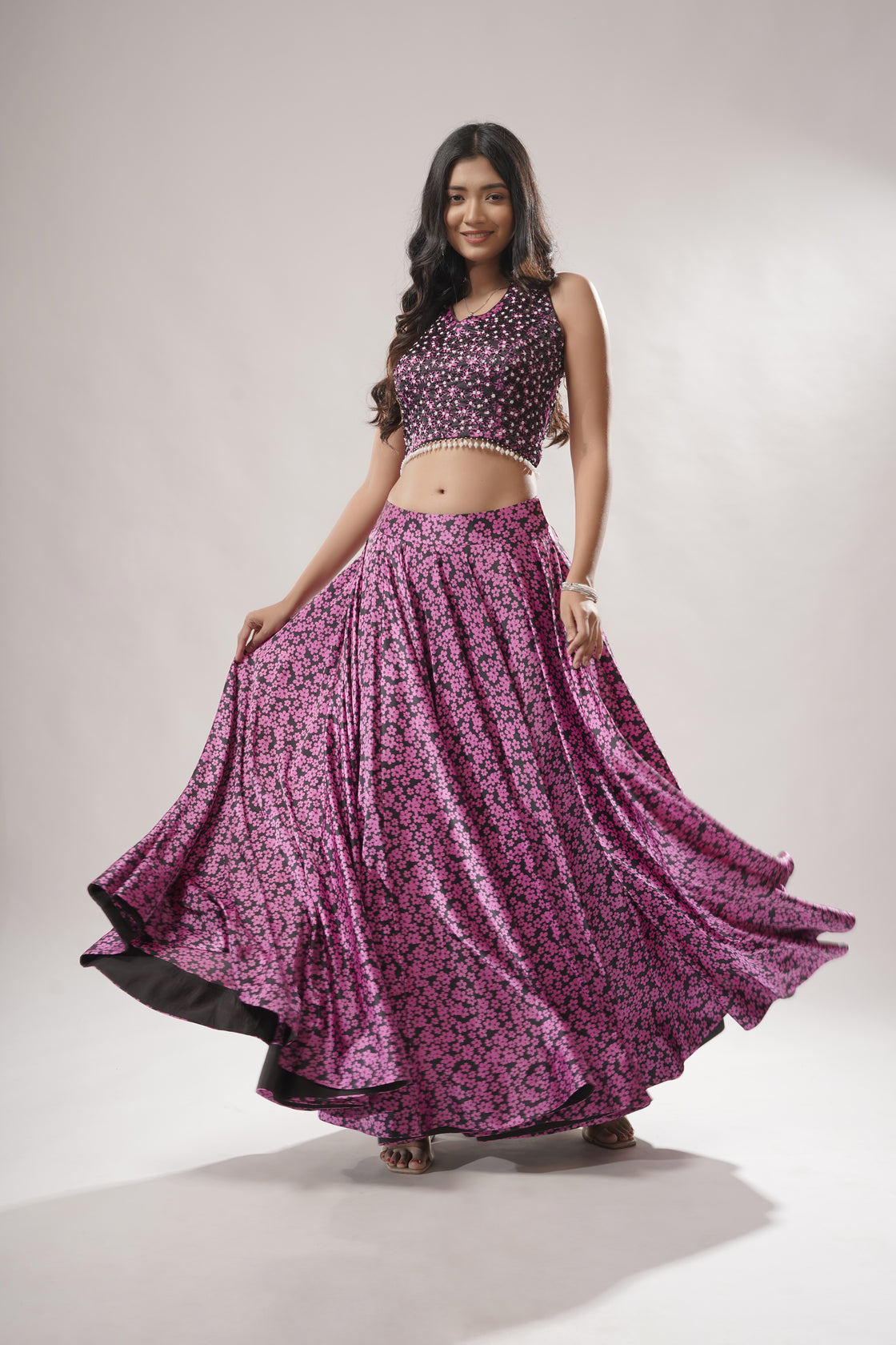 Embroidery Blouse and Lehenga