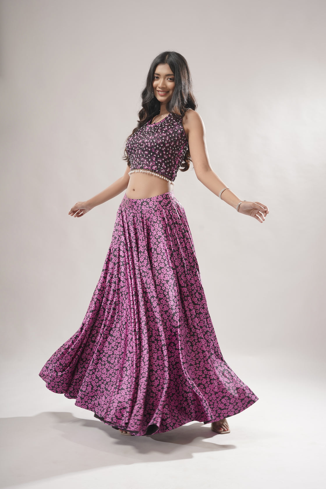 Embroidery Blouse and Lehenga