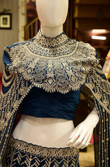 Navy Blue Drape Set