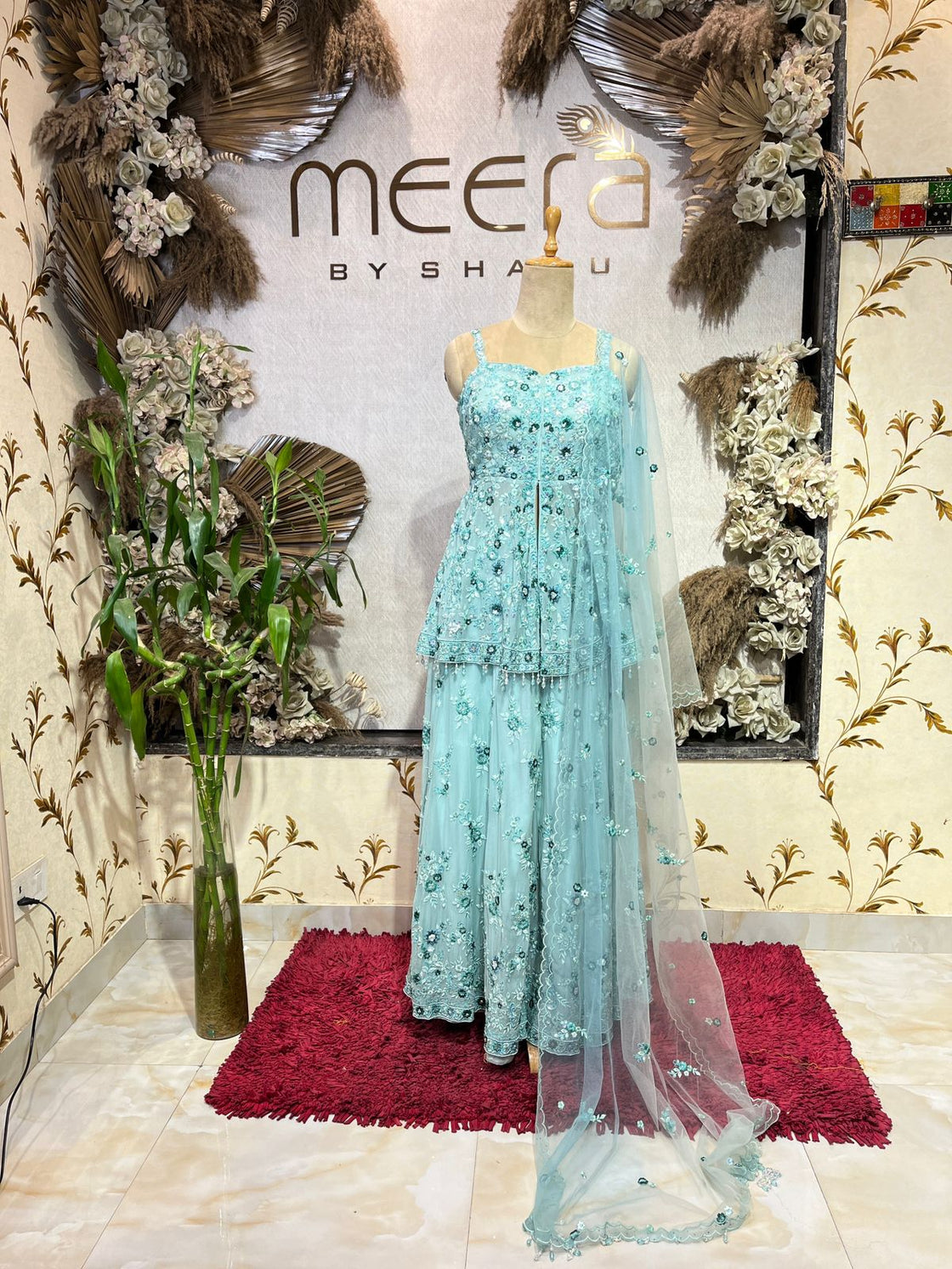 Cut Sleeve Sharara Suit