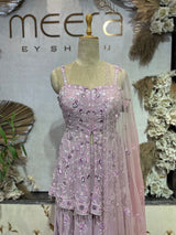 Cut Sleeve Sharara Suit