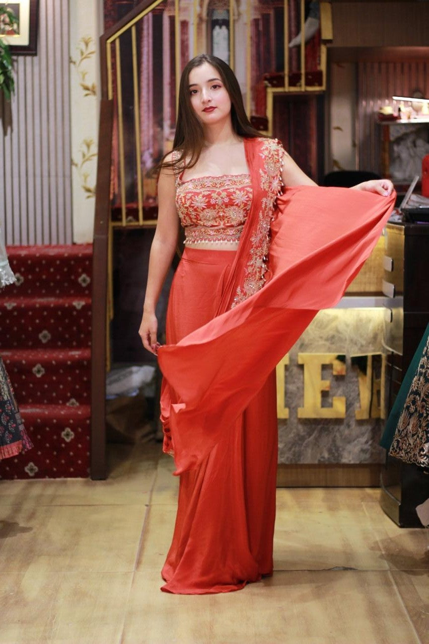 3 Pcs Set with Embroidery Jacket and Blouse